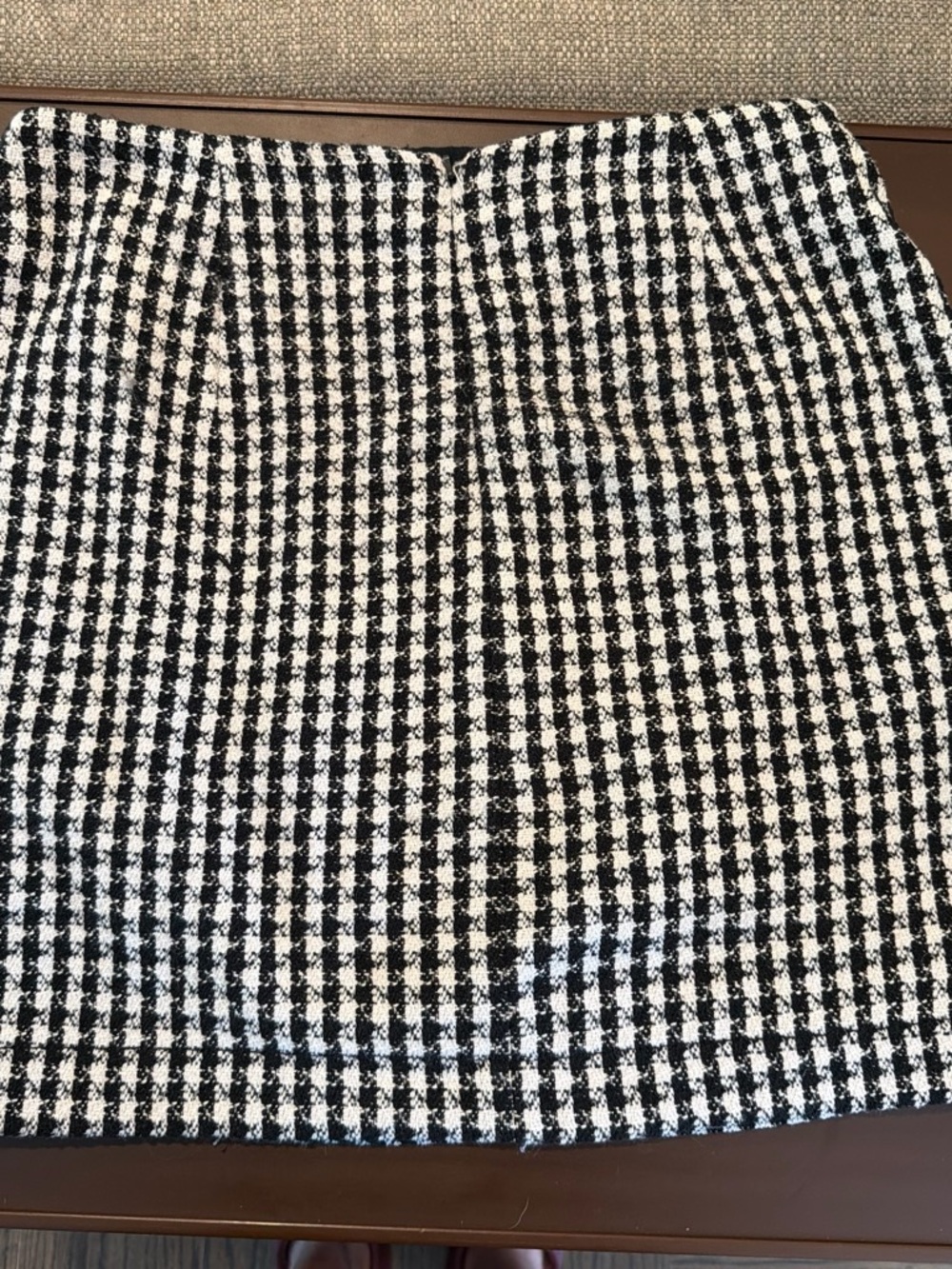 Anthropologie Maeve Houndstooth Button-Front Mini Skirt - Black & White - Picture 4 of 6